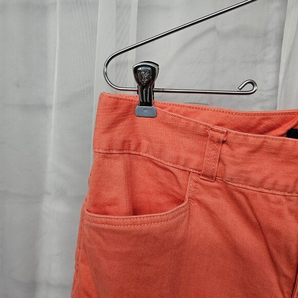 Chaps Sherbert Orange Cropped Denim Jeans Colorful Casual 12 - Picture 3 of 13